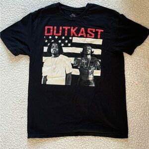 Gildan Black OutKast Graphic Tee with Red Logo
